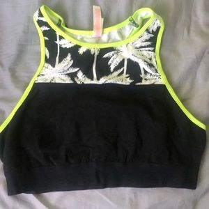VS pink crop sports bra